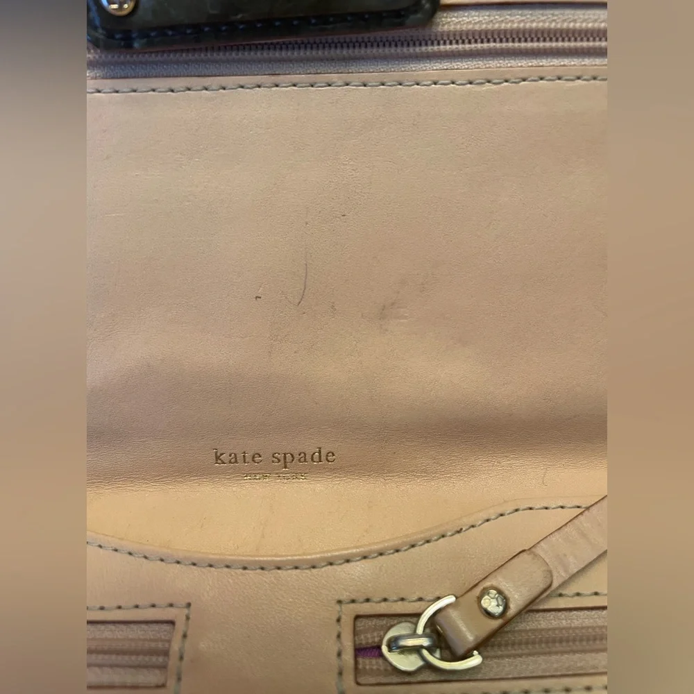 Kate Spade Rialto Place Neda Clutch / Olive Green Croc-Embossed / Vintage - Picture 5 of 11